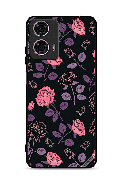 Covernex غطاء حماية لهاتف موتورولا موتو جي 24 4G، ورود قوطية فاتحة اللون