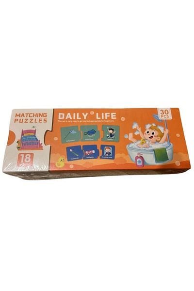 OEM Puzzle de asociere si potrivire pentru copii, 10 modele, 30 piese, Daily life