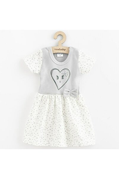 NEW BABY SHOP Rochita, New Baby, Cu maneca scurta, In forma de A, Din 100% bu...