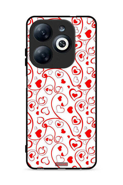 Tolwak غطاء حماية لهاتف Infinix Smart 8 4G بنقشة قلوب