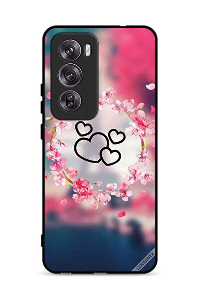 Covernex غطاء حماية لهاتف Oppo Reno12 Pro 5G بتصميم قلوب ومشبك فني