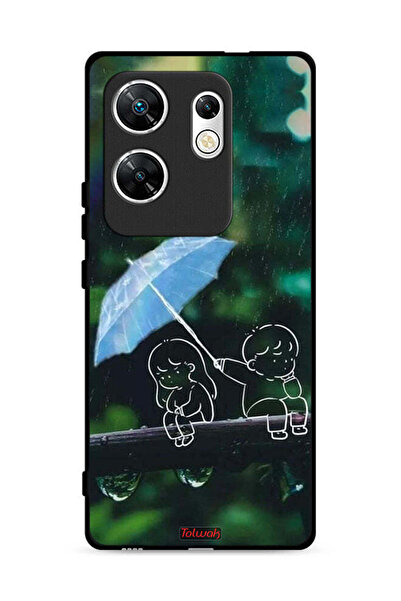 Tolwak غطاء حماية لهاتف Infinix Zero 30 4G بطبعة زوجين من الفن التجريدي