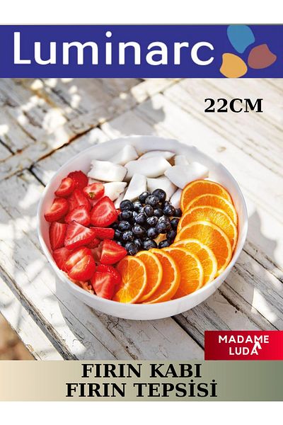 Luminarc Diwali White 22 Cm-High Degrees Resistant-(Oven Tray-Oven Tray)-Madame Luda Stores.