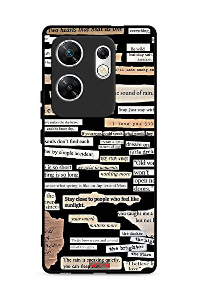 Tolwak غطاء حماية لهاتف Infinix Zero 30 4G مع ملصقات اقتباسات