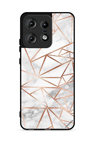 Covernex غطاء حماية لهاتف موتورولا إيدج 50 برو 5G بنمط رخامي وورق جدران