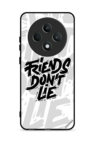 Covernex جراب حماية لهاتف Oppo Reno12 F 5G بتصميم الخط العربي "الأصدقاء لا يك...