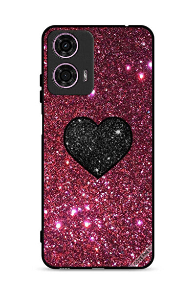 Covernex غطاء حماية لهاتف موتورولا موتو جي 24 4G بتصميم قلب لامع