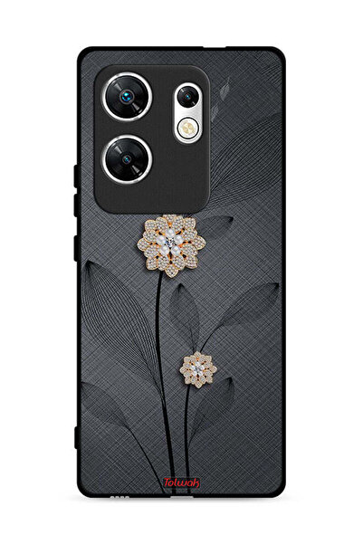 Tolwak غطاء حماية لهاتف Infinix Zero 30 4G برسومات زهور ماسية
