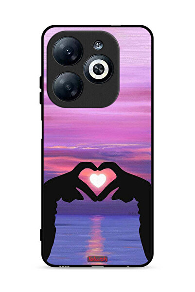 Tolwak غطاء حماية لهاتف إنفينيكس سمارت 8 4G بتصميم قلب وقمر