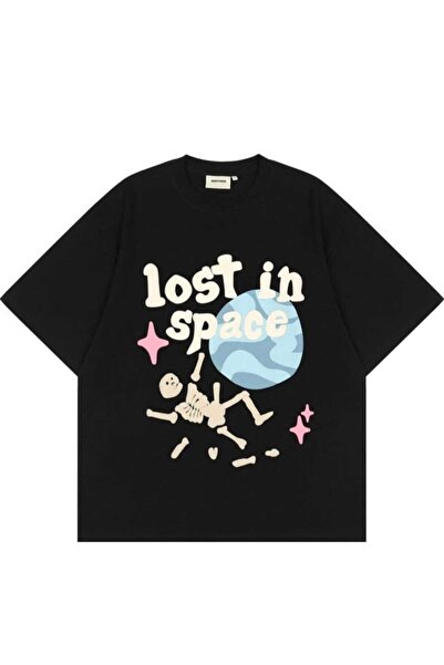 Harajuku Style Μαύρο με στάμπα Oversize Unisex