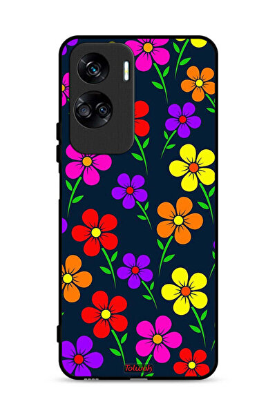 Tolwak غطاء حماية لهاتف Honor 90 Lite 5G بنقشة زهور ملونة