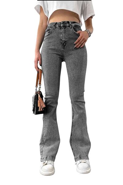 byhaziran butik Antanasia Smoked High Waist Stretch Flare Jeans