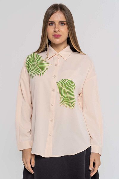 Nichii Women's Long Sleeve Floral Print Shirt