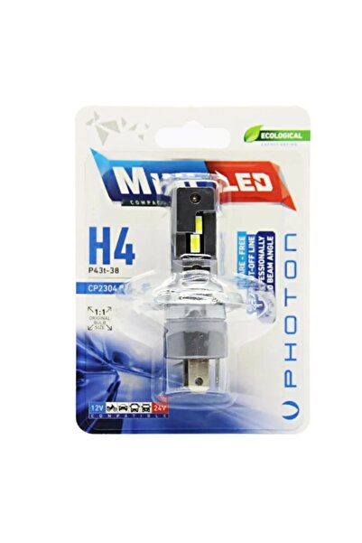 Akyol Mini Led H4 12V - 24V P43t - 38 Beyaz Led