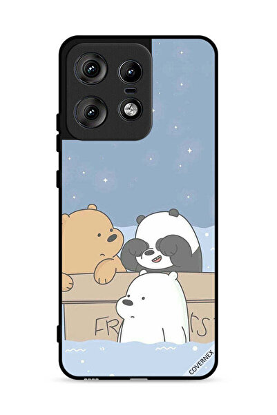 Covernex غطاء حماية لهاتف موتورولا إيدج 50 برو 5G، مطبوع عليه صورة أصدقاء الدب