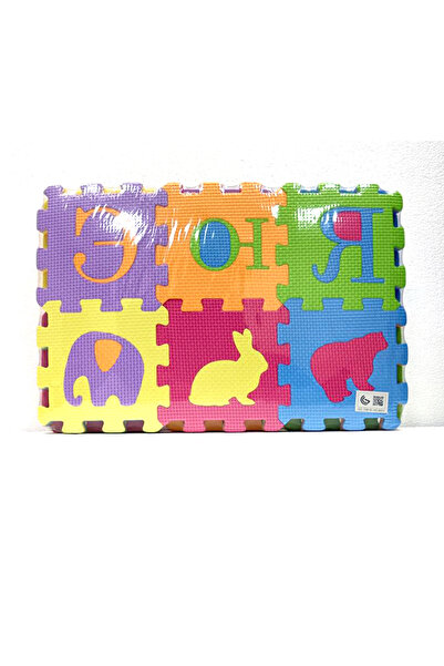 hyper tahtim بساط حروف روسية وصور حيوانات تعليمية للأطفال 36 قطعة تساعد على ت...