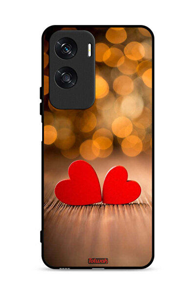 Tolwak غطاء حماية لهاتف Honor X50i 5G بتصميم قلبين جميلين