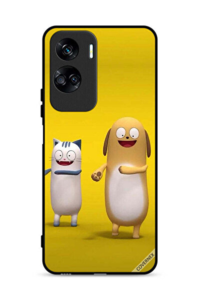 Covernex غطاء حماية لهاتف Honor 90 Lite 5G قصة قطة وكلب