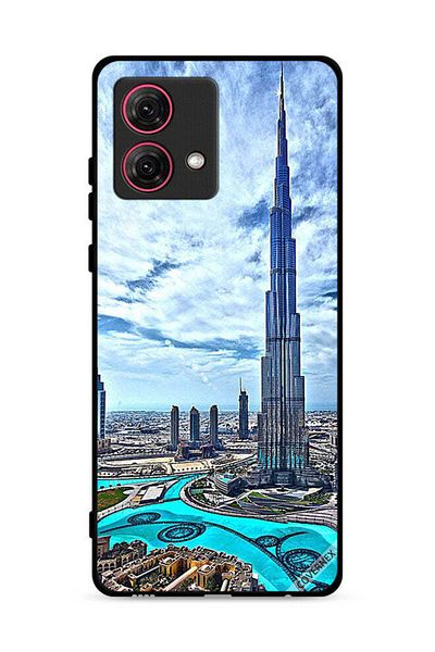 Covernex غطاء حماية لهاتف موتورولا موتو جي 84 5 جي، برج خليفة، غيوم تلامس السحاب