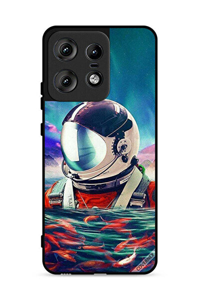 Covernex غطاء حماية لهاتف موتورولا إيدج 50 برو 5G، رائد فضاء في بحر الأسماك