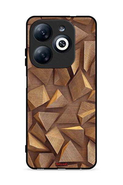 Tolwak غطاء حماية لهاتف إنفينيكس سمارت 8 4G، قطع خشبية فنية