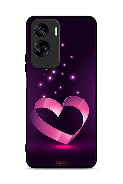 Tolwak غطاء حماية لهاتف Honor 90 Lite 5G برسومات قلب
