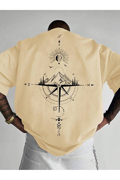 Harajuku Style Tricou cu mânecă scurtă pentru bărbați, cu imprimeu Sun and Mo...