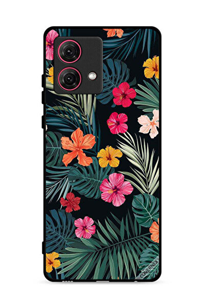 Covernex غطاء حماية لهاتف موتورولا موتو جي 84 5 جي، زهور متعددة الألوان وريش ...