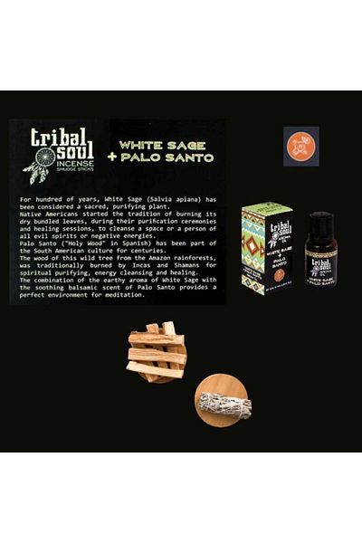 tribal soul White sage and palo santo scented oil, Tribal Soul, 10 ml