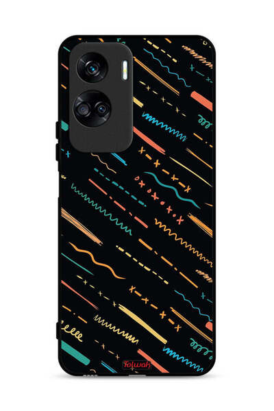 Tolwak غطاء حماية لهاتف Honor 90 Lite 5G بنمط تجريدي من خطوط X