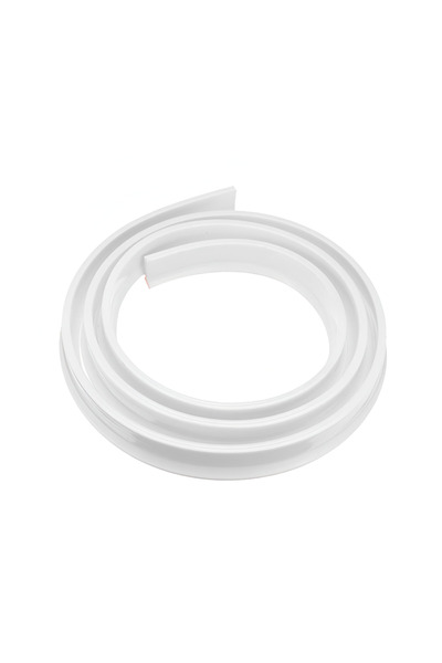 esimplu Prag de dus autoadeziv, flexibil, pentru baie sau bucatarie, rezistent la mucegai, 1.5 m Alb