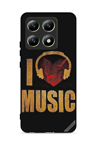 Covernex Xiaomi 14T 5G Protective Case Cover Vintage I Love Music