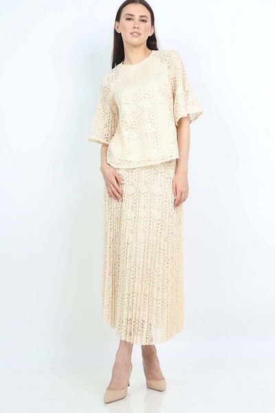 Nichii Women's Butterfly Sleeve Lace Blouse
