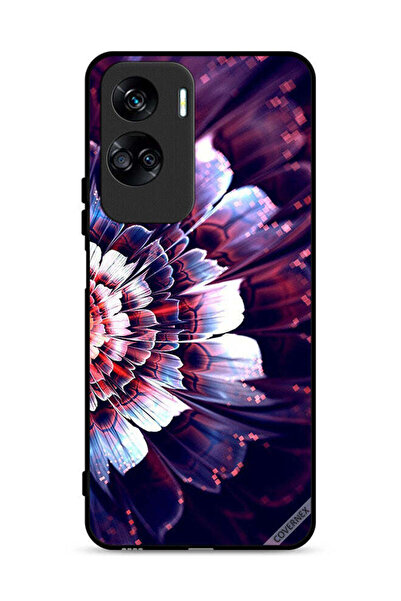 Covernex غطاء حماية لهاتف Honor 90 Lite 5G مزين بزهرة كبيرة عاكسة على الجانب ...