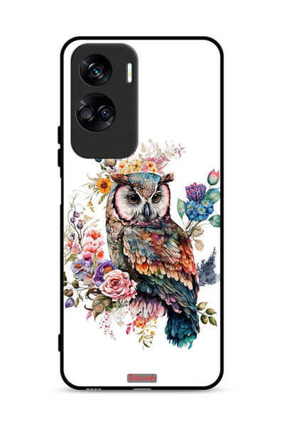 Tolwak غطاء حماية لهاتف Honor 90 Lite 5G بتصميم بومة فنية تجريدية