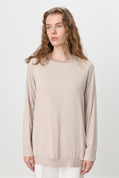 Nihan Önü ve Arkası Şifonlu Tunik Taş