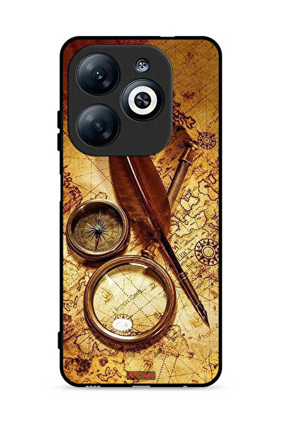 Tolwak غطاء حماية لهاتف Infinix Smart 8 4G بتصميم بوصلة عتيقة