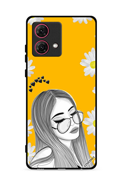Covernex غطاء حماية لهاتف موتورولا موتو جي 84 5 جي، نظارات، فن فتاة