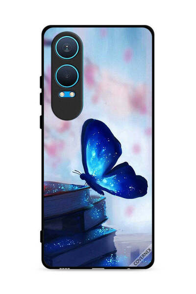 Covernex غطاء حماية لهاتف OnePlus Nord CE4 Lite 5G بتصميم فراشة جالسة على كتاب