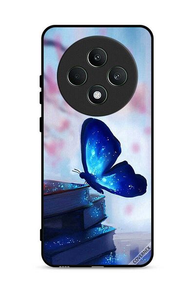 Covernex غطاء حماية لهاتف Oppo Reno12 F 5G بتصميم فراشة جالسة على كتاب