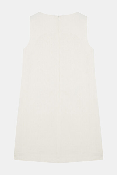 W Collection White Linen Cotton Dress
