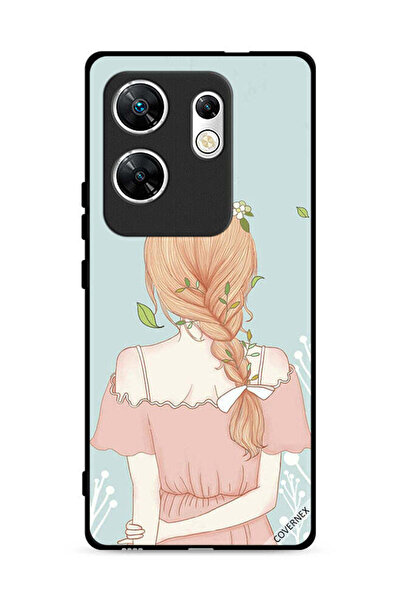 Covernex غطاء حماية لهاتف Infinix Zero 30 4G بنقشة فتاة واقفة لطيفة