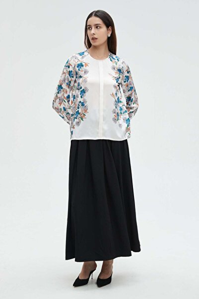 Nichii Women's Long Sleeve Floral Print Blouse