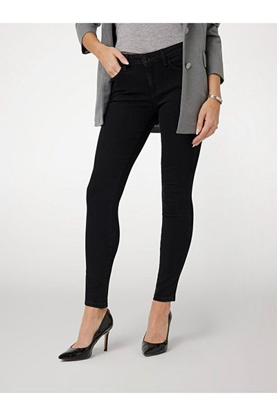 Guess Black Skinny Cut Women's Jean Trousers - Curve X