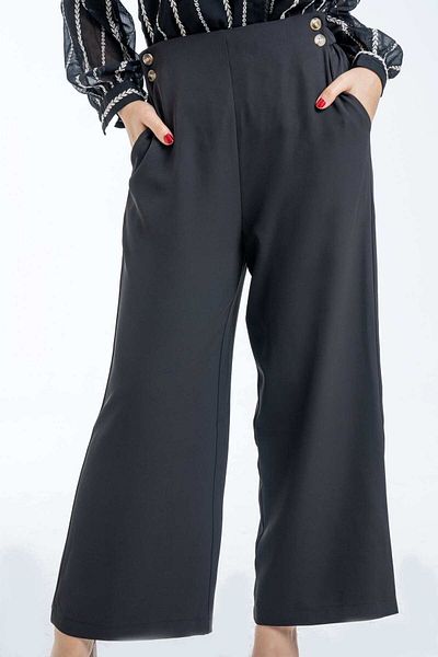 Nichii Women's Formal Long Pants with Side Buttons