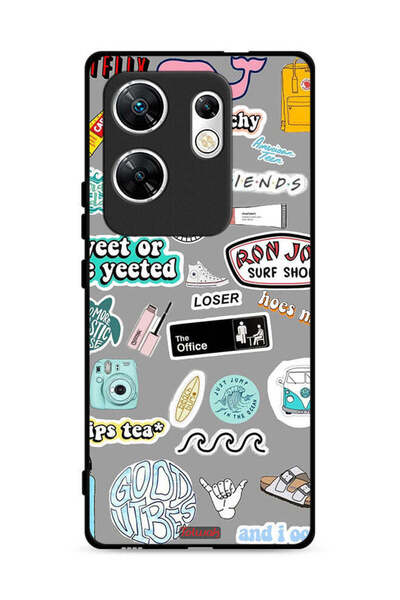 Tolwak غطاء حماية لهاتف Infinix Zero 30 4G بملصقات Good Vibes