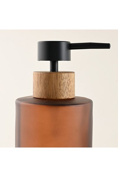 homez 4Pcs Resin Bathroom Accessories Set In Brown