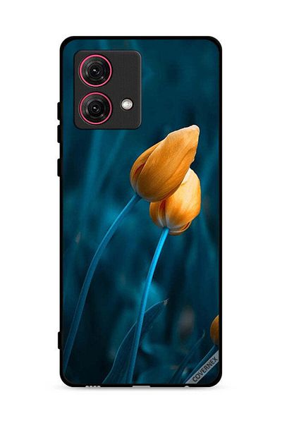 Covernex غطاء حماية لهاتف موتورولا موتو جي 84 5 جي بنقشة زهرتين لطيفتين