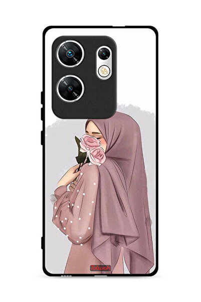 Tolwak غطاء حماية لهاتف Infinix Zero 30 4G برسومات فتاة تحمل ورودًا