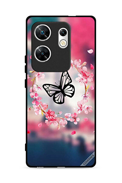 Covernex غطاء حماية لهاتف Infinix Zero 30 4G بتصميم فراشة وخاتم زهور